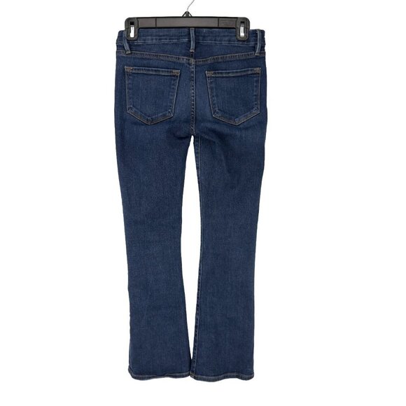 FRAME Le Crop Mini Boot Cropped Boot cut Flared Remsen Blue‎ Denim Jeans Size 25 - Picture 7 of 11